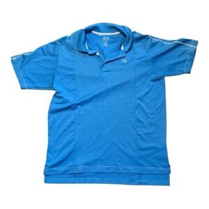 Adidas Blue Golf Polo with White Trim M